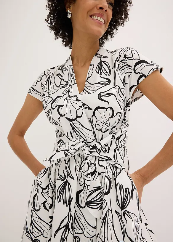 Robe drap&eacute;e, bonprix