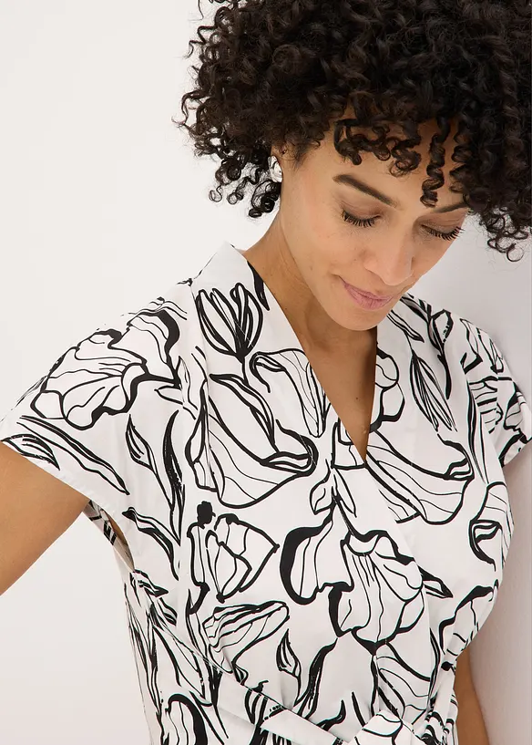 Robe drap&eacute;e, bonprix