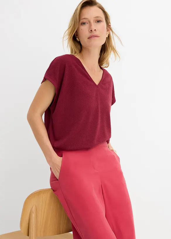 Oversize-Shirt in Strickoptik, bonprix