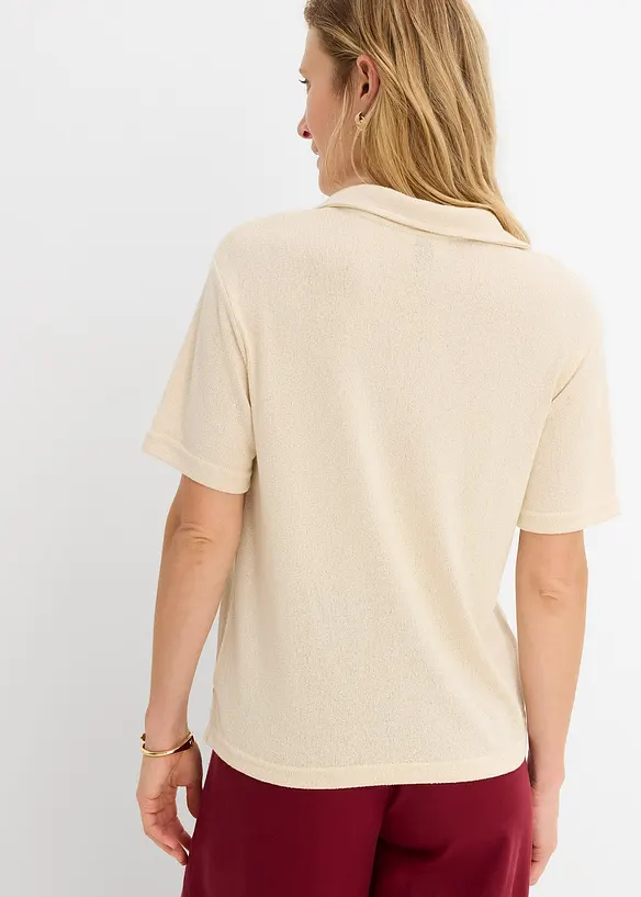 Poloshirt in Strickoptik, bonprix