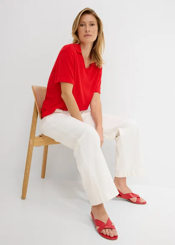 Poloshirt in Strickoptik, bonprix
