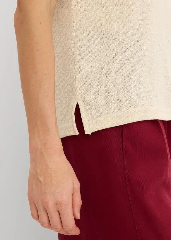 Poloshirt in Strickoptik, bonprix