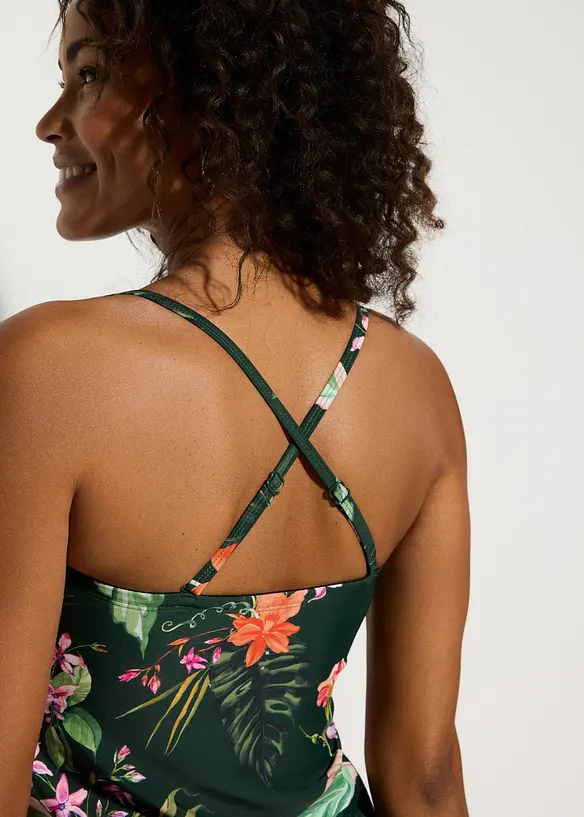 Bandeau-Tankini mit Wickeloptik (2-tlg.Set), bonprix
