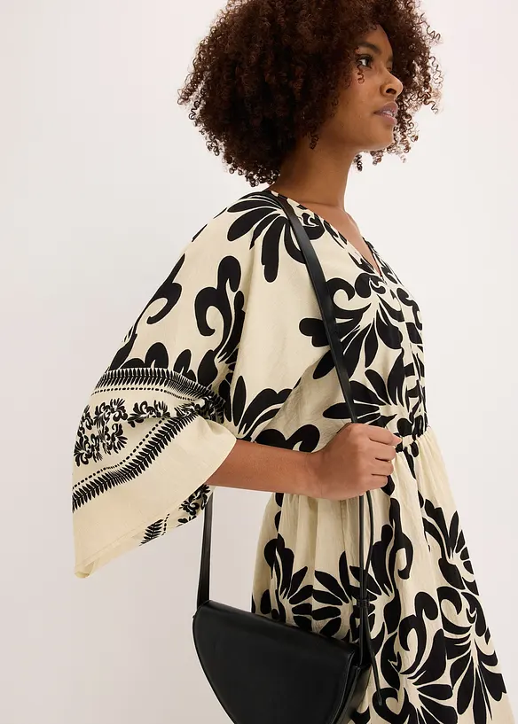 Midikleid aus flie&szlig;endem Viskoe-Mix, bonprix