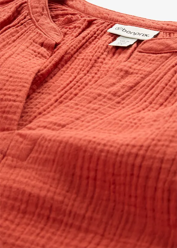 Blouse oversize en gaze de coton, bonprix