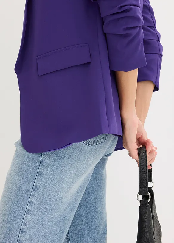 Blazer &agrave; manches fronc&eacute;es, bonprix