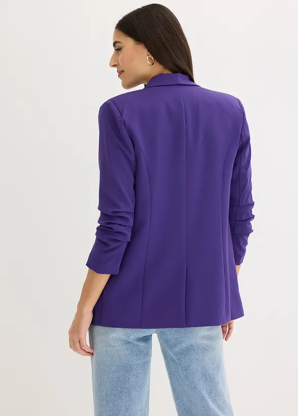 Blazer &agrave; manches fronc&eacute;es, bonprix