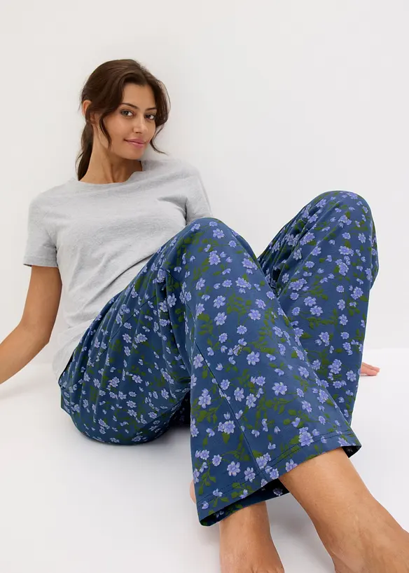 Pyjama avec T-shirt manches courtes slim, bonprix