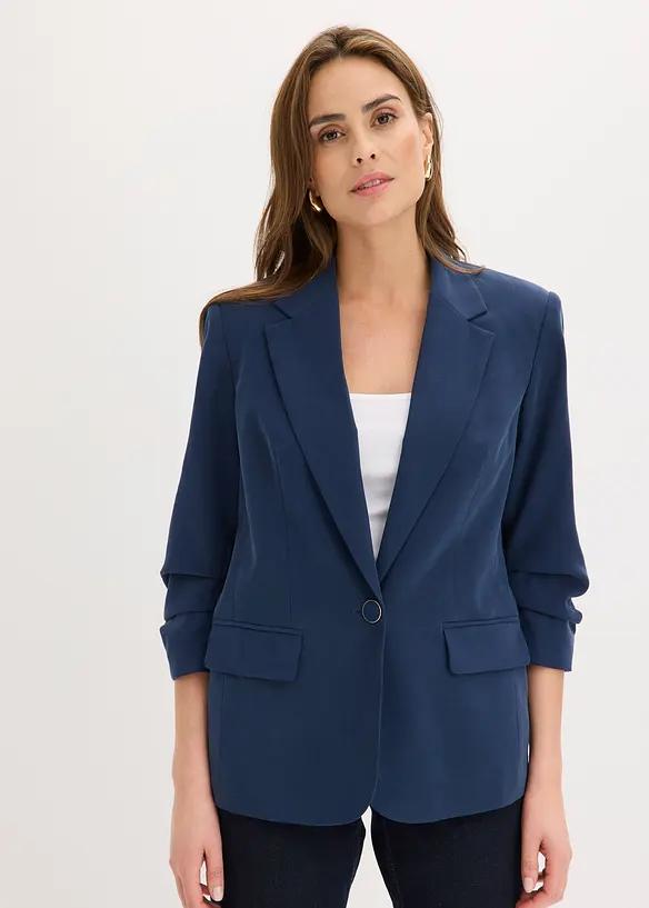 Blazer manches 3/4 ample en viscose, bonprix