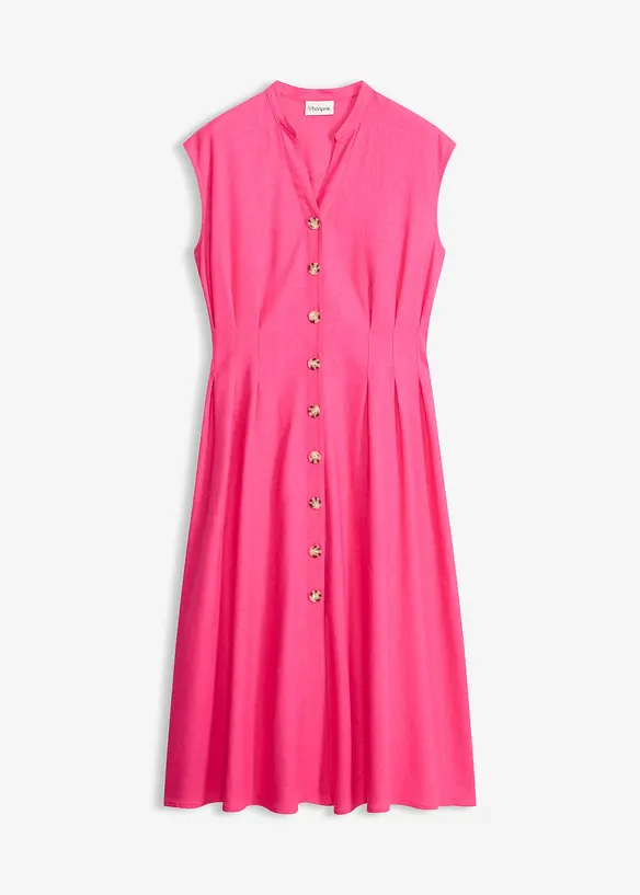 Midikleid aus leichtem Leinen-Mix, bonprix