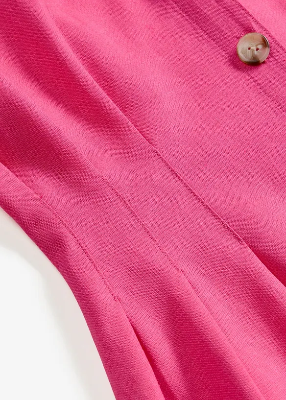 Midikleid aus leichtem Leinen-Mix, bonprix
