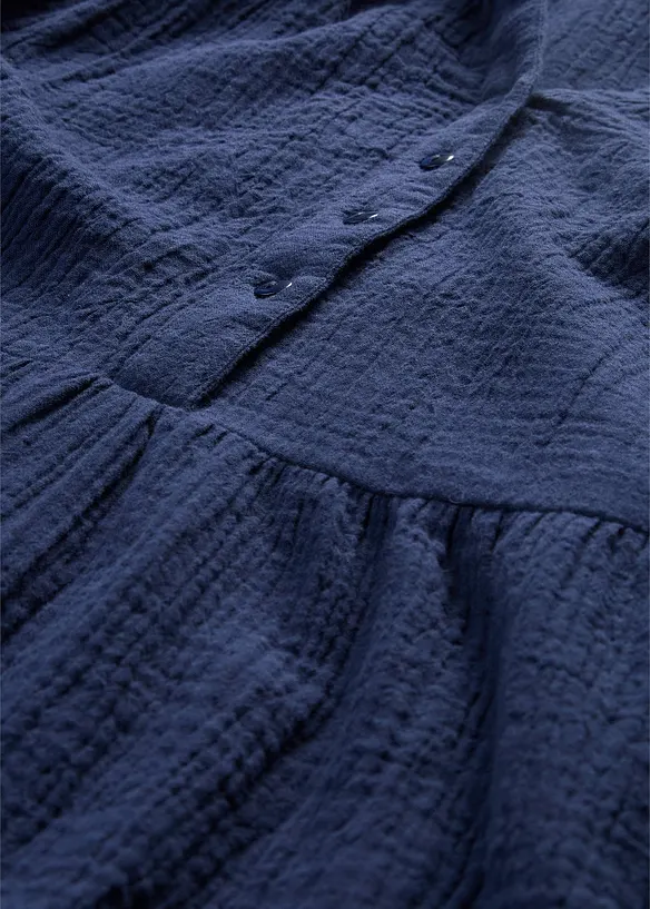 Kurzes Stufen-Kleid aus Musselin, bonprix