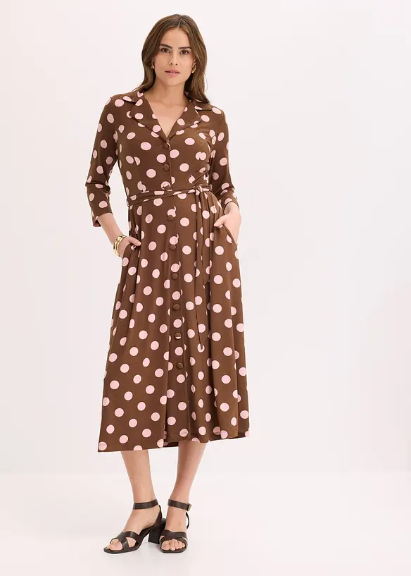 Robe-chemise avec lien &agrave; nouer (ens. 2 pces), bonprix