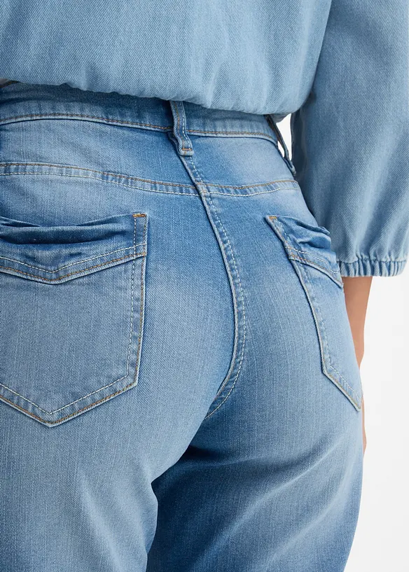 Jean corsaire slim, taille mi-haute, bonprix