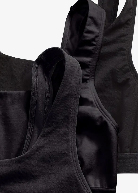 Lot de 3 brassi&egrave;res coton extensible, bonprix