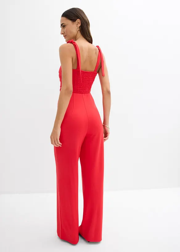 Jumpsuit mit Schleifen-Tr&auml;gern, bonprix