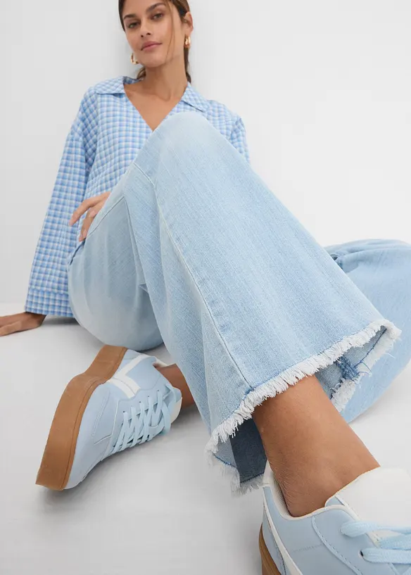 Wide-Leg-Jeans High Waist, bonprix