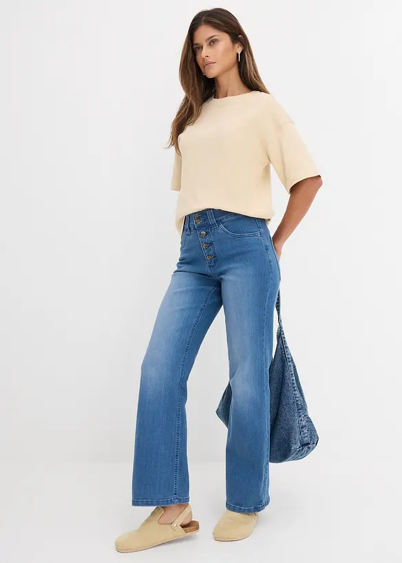 Straight-Jeans High Waist, Stretch, bonprix
