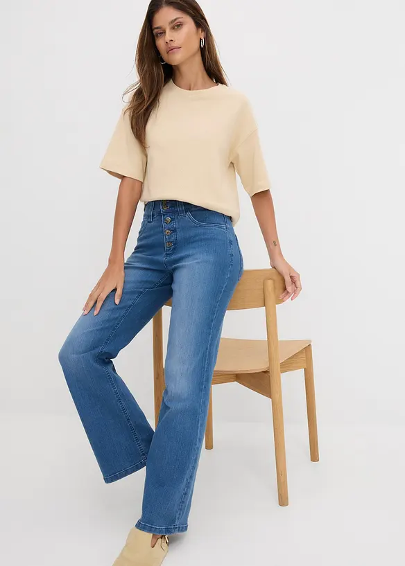 Straight-Jeans High Waist, Stretch, bonprix