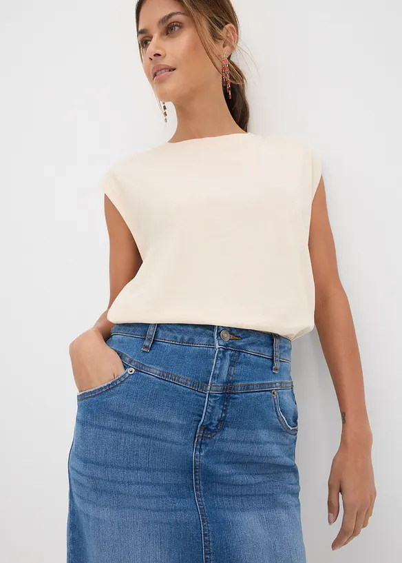 Jupe en jean extensible, bonprix