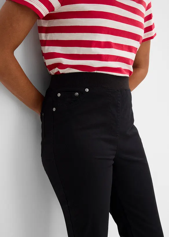 Pantalon &agrave; enfiler avec taille confortable, Straight, bonprix