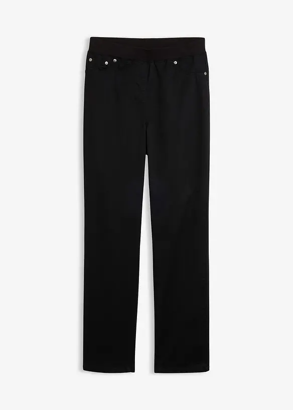 Pantalon &agrave; enfiler avec taille confortable, Straight, bonprix