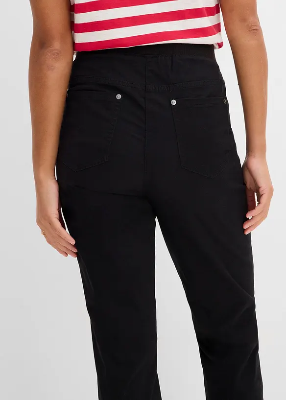 Pantalon &agrave; enfiler avec taille confortable, Straight, bonprix