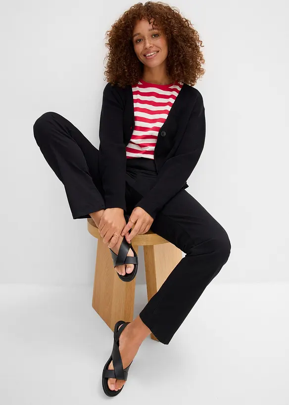 Pantalon &agrave; enfiler avec taille confortable, Straight, bonprix