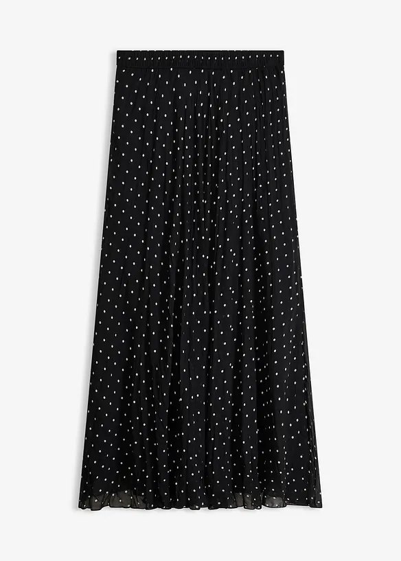 Jupe en mousseline effet froiss&eacute;, bonprix