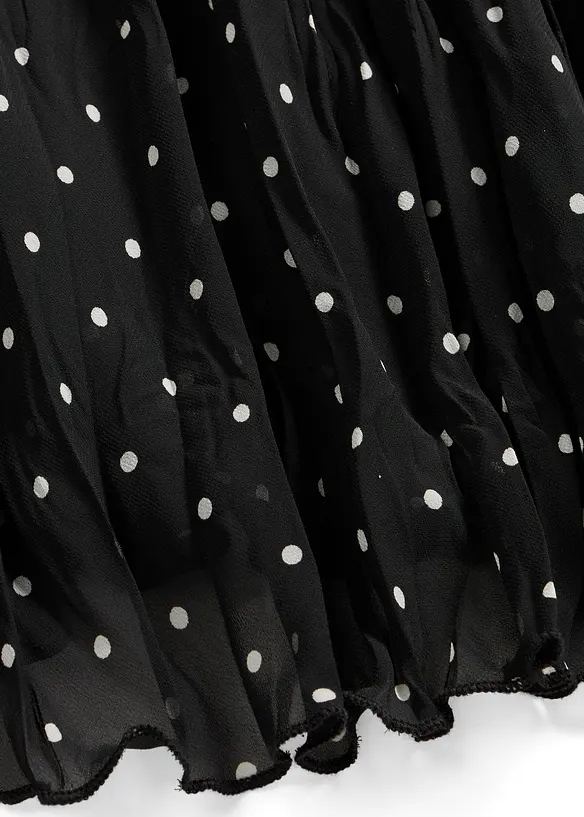 Jupe en mousseline effet froiss&eacute;, bonprix