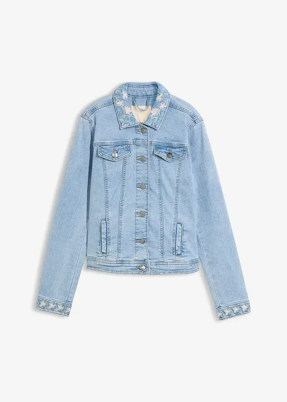 Jeansjacke mit Stickerei, bonprix
