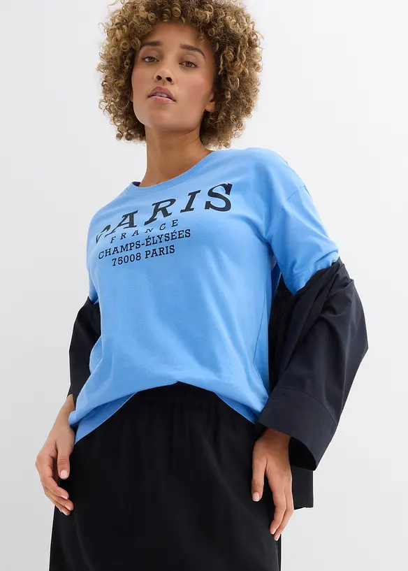 Midirock aus leichtem Leinen-Mix, bonprix