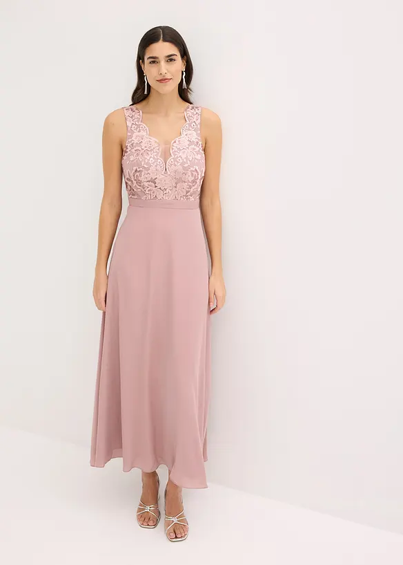 Maxikleid mit Paillettenstickerei, bonprix