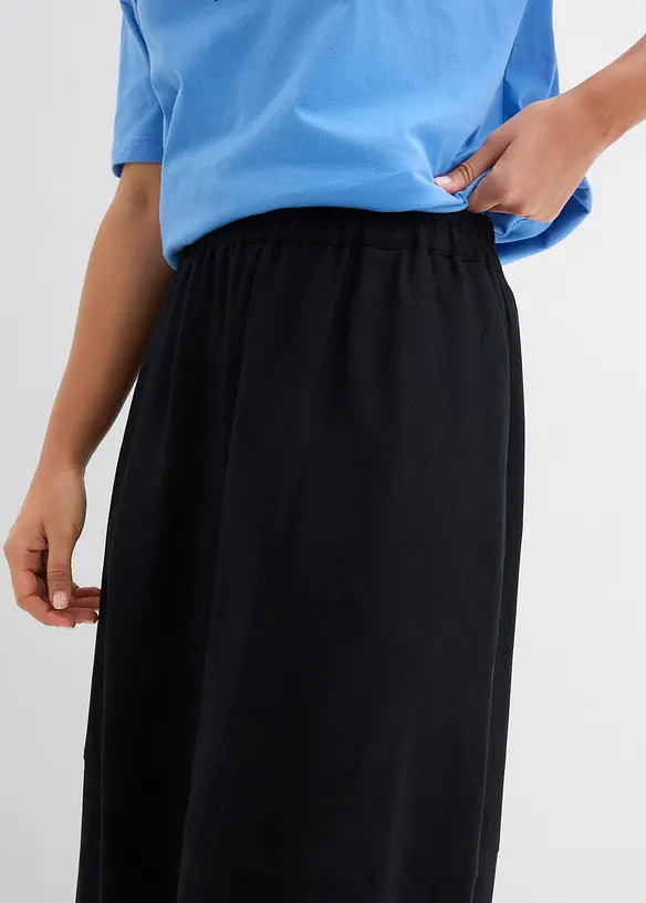 Midirock aus leichtem Leinen-Mix, bonprix