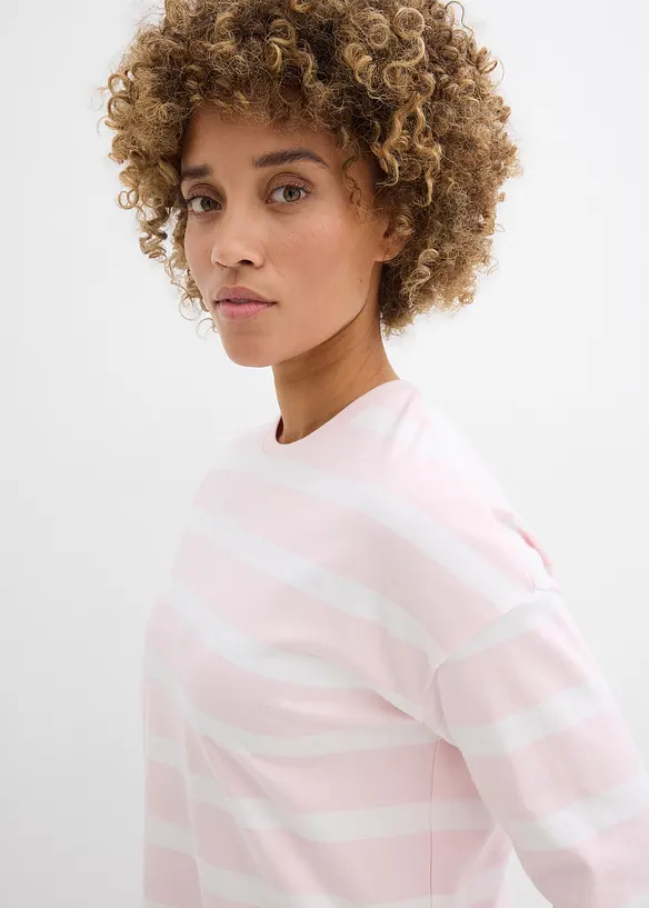 T-shirt long en coton &eacute;pais, bonprix