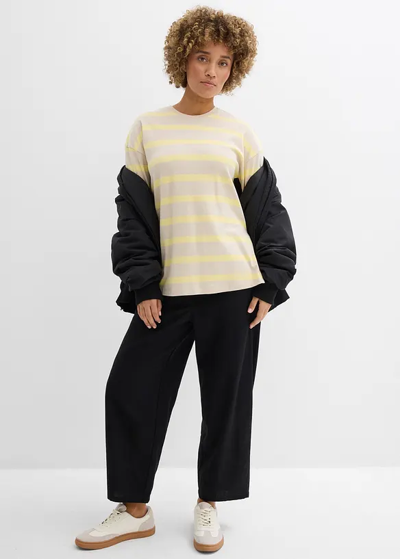 Longshirt aus schwerer Bio-Baumwolle, bonprix