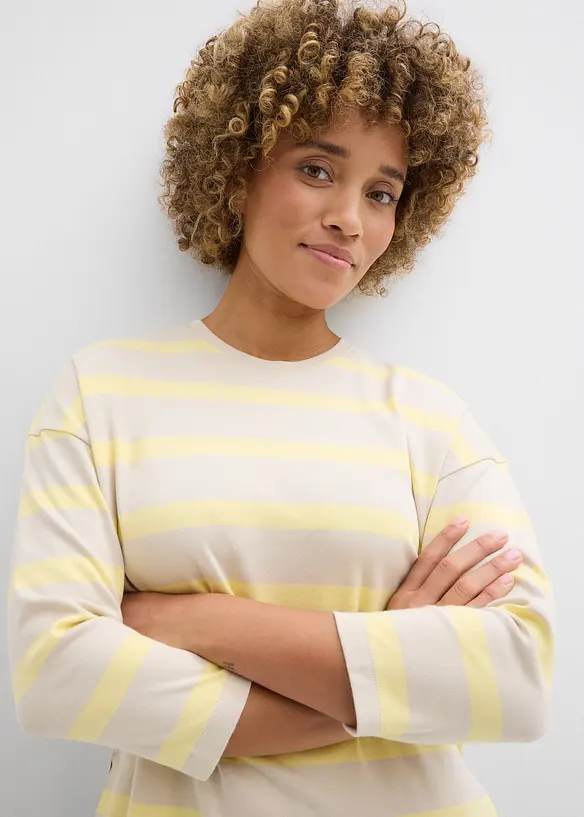 Longshirt aus schwerer Bio-Baumwolle, bonprix