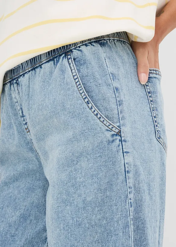 Barrel-Jeans, Mid Waist, Bequembund, bonprix