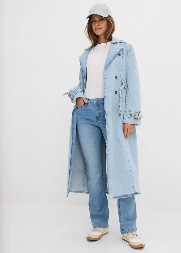 Jean flare taille mi-haute, extensible, bonprix