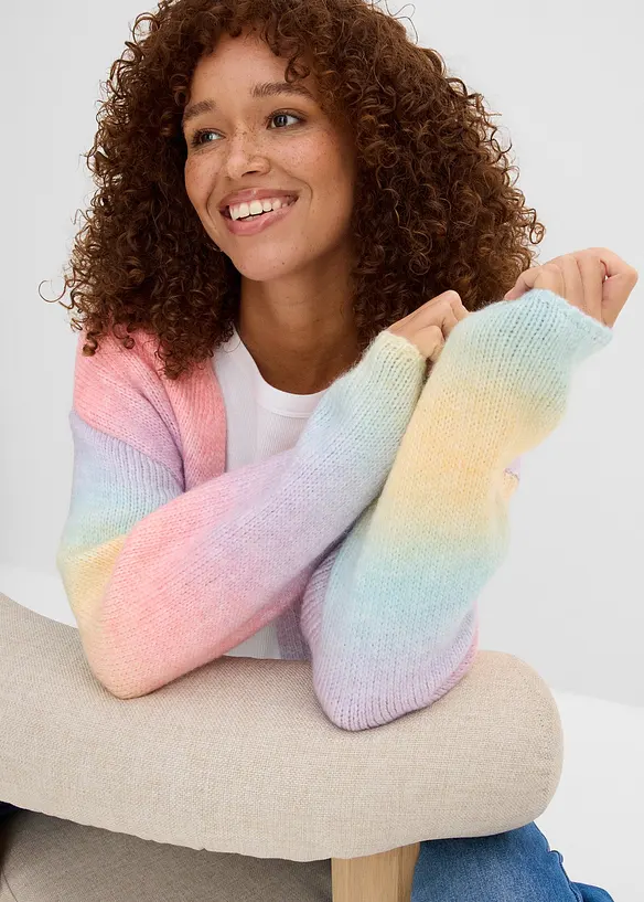 Gilet doux en grosse maille, bonprix