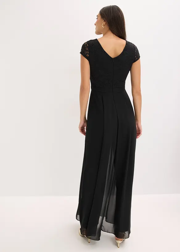 Combinaison avec dentelle et empi&egrave;cement de mousseline, bonprix