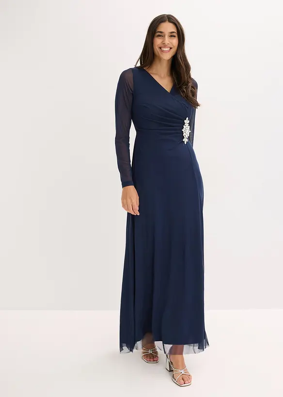 Robe de soir&eacute;e en tulle d&eacute;licat avec des strass, bonprix