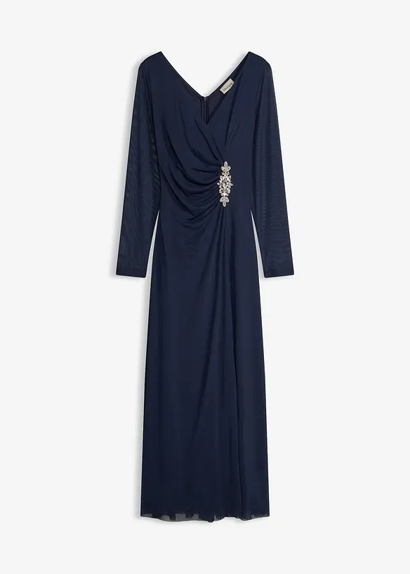 Robe de soir&eacute;e en tulle d&eacute;licat avec des strass, bonprix