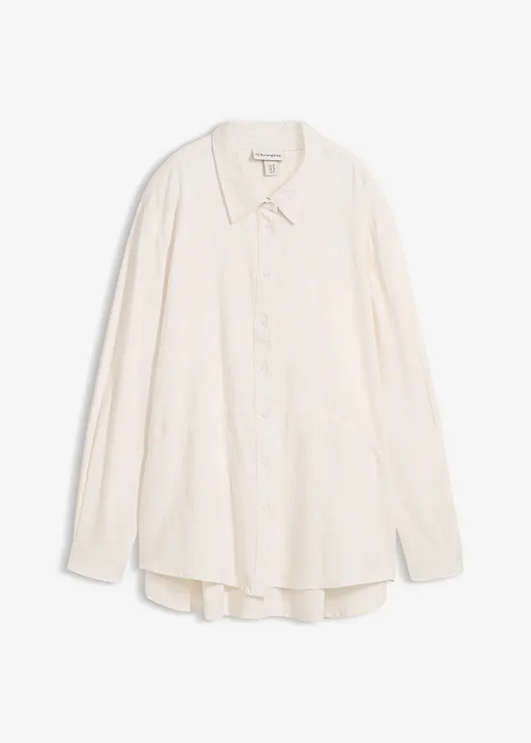 Chemisier oversize en lin m&eacute;lang&eacute;, bonprix