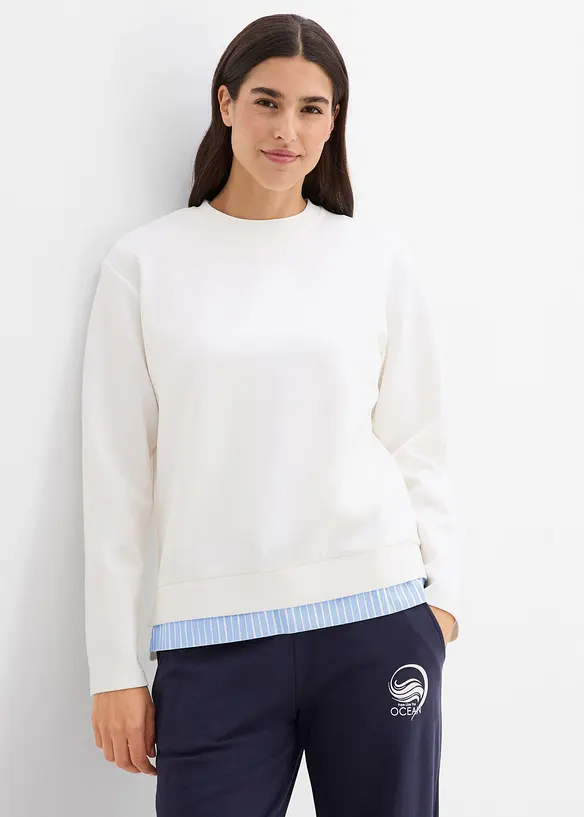Sweat en viscose m&eacute;lang&eacute;e, bonprix
