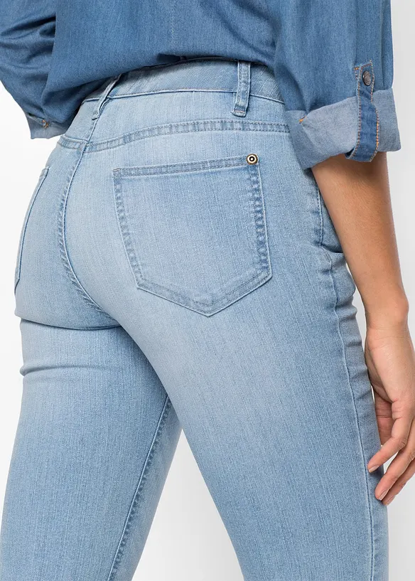 Jean bootcut taille mi-haute, extensible et confortable, bonprix