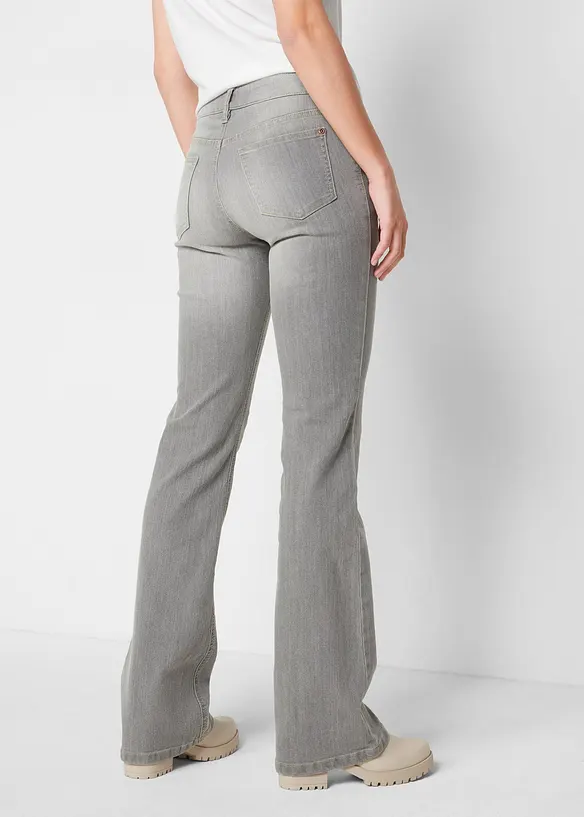 Jean bootcut taille mi-haute, extensible et confortable, bonprix