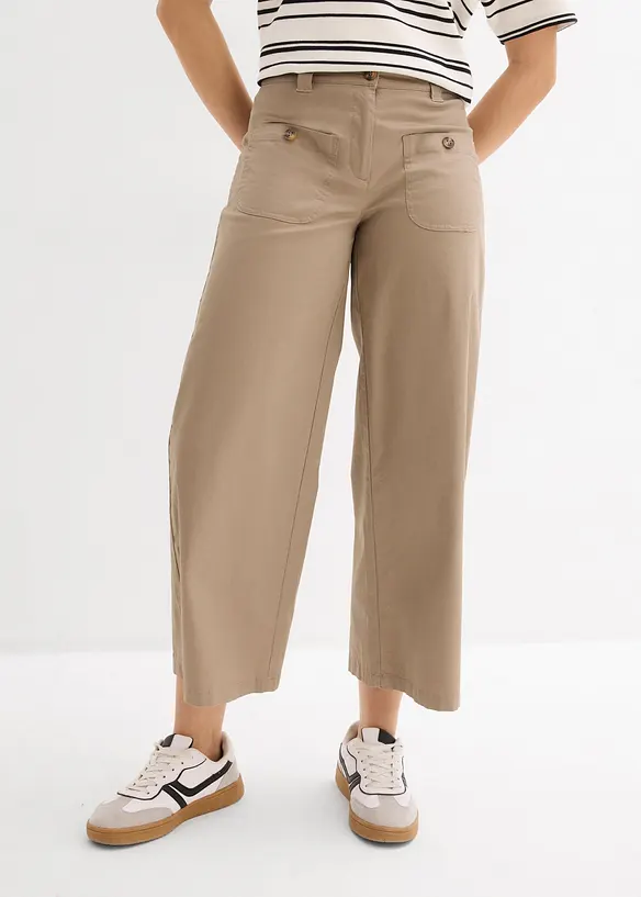 Wide Leg Hose, High Waist, Bequembund, bonprix
