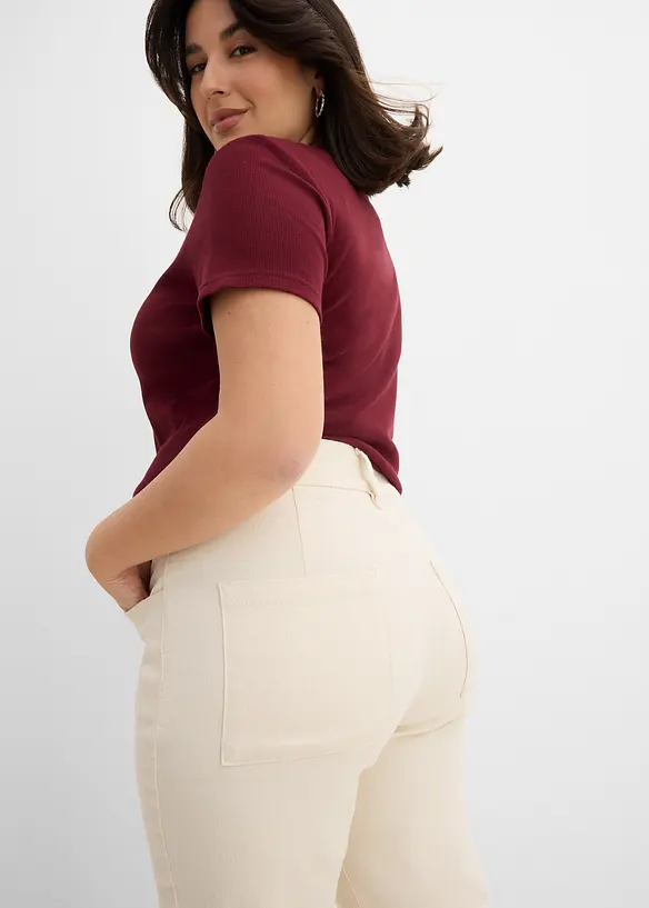 Jean droit taille haute, extensible, bonprix