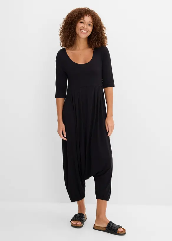 Jersey-Jumpsuit aus flie&szlig;endem Viskose-Mix, bonprix